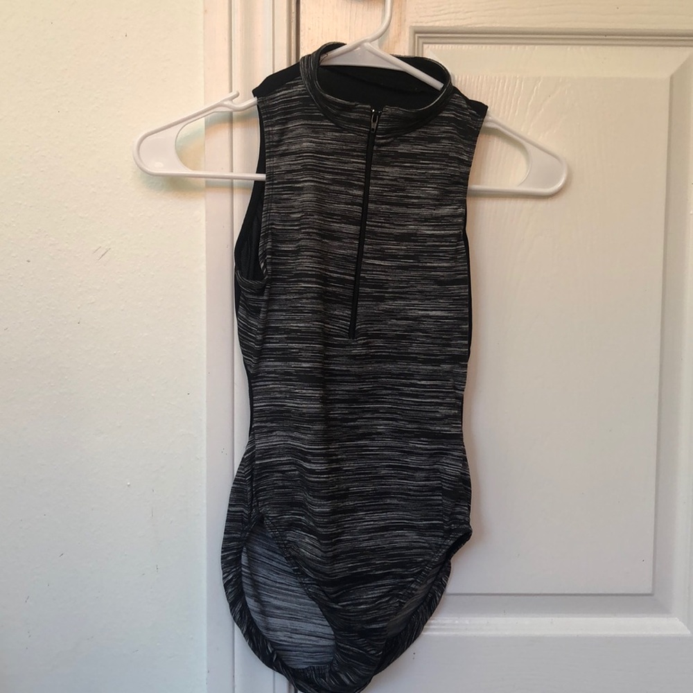 Zip-front High Neck Leotard
